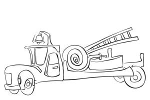 Red Fire Truck Coloring Pages