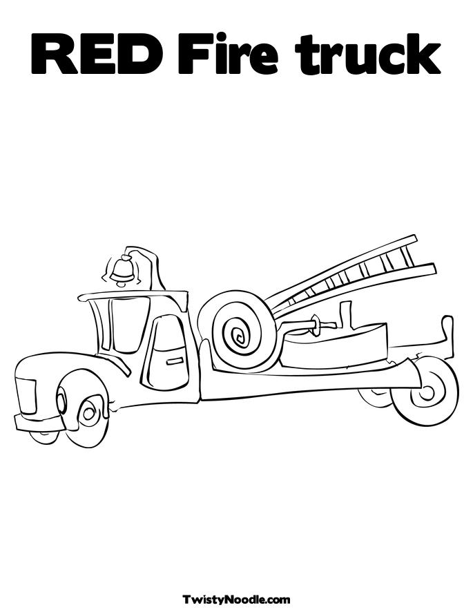  Red Fire Truck Coloring Pages
