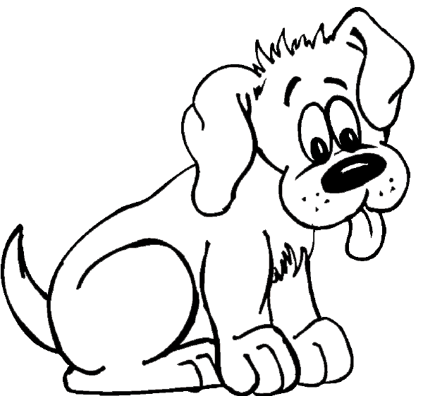 Young Dog Coloring Pages of Animals