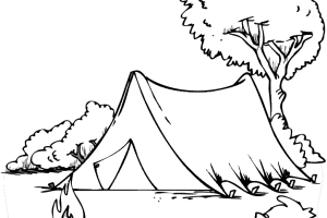 Camping Coloring page | Coloring pages to print | Color Printing |