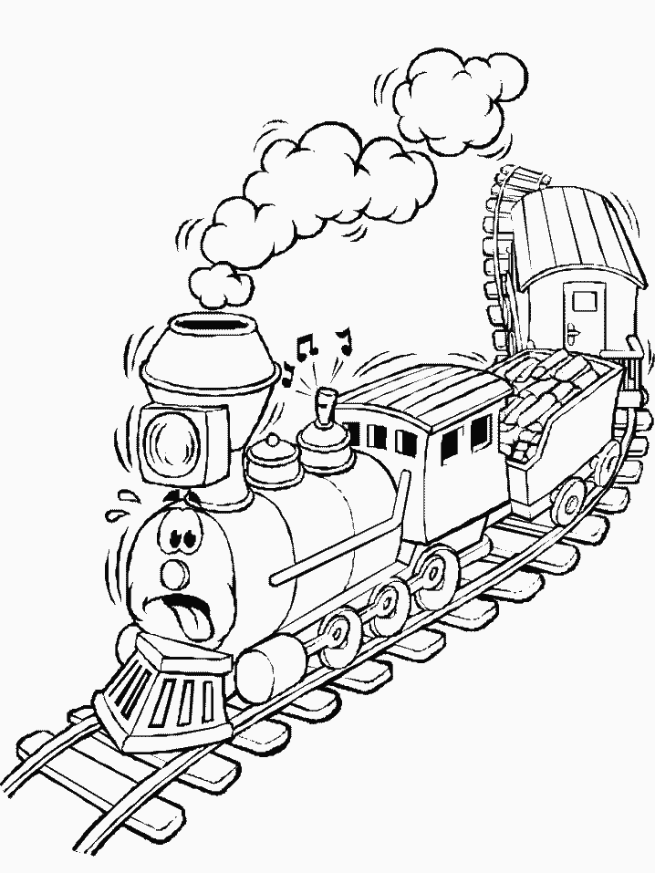 Cartoon Train Coloring Pages
