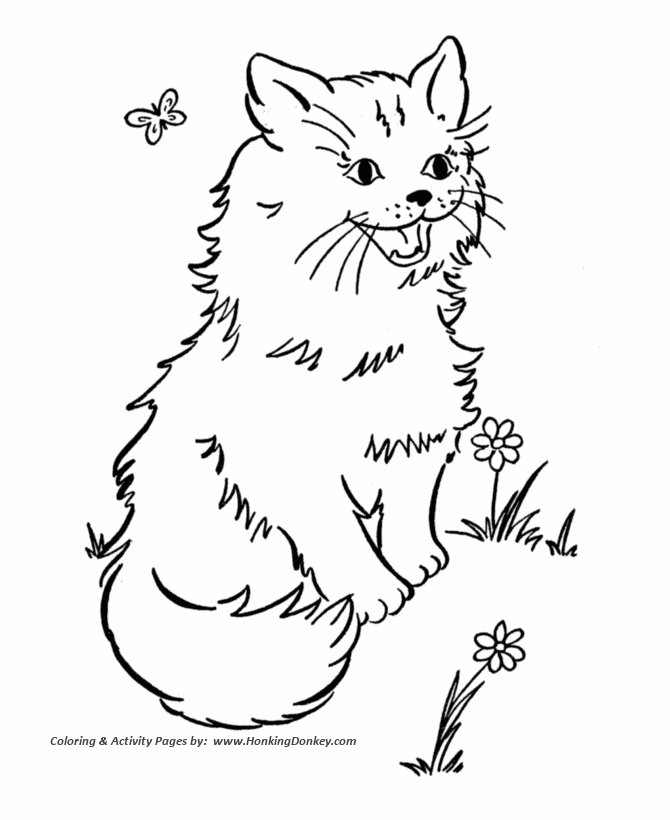 Cat Coloring Pages | Cats Coloring pages |Kitten Coloring pages | Cool cats | #10