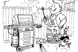 Dady cook food time Coloring page | Coloring pages to print | Color Printing |