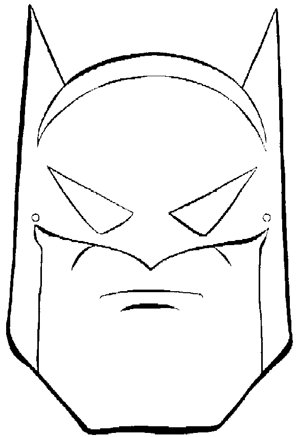 Facial Batman Fighter Coloring Pages