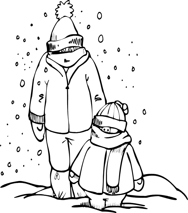 Familly frozen Winter Coloring Pages | coloring pages for kids |
