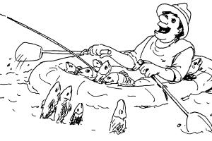 Fishing Coloring page | Coloring pages to print | Color Printing |