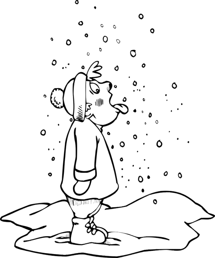 Funny pic Winter Coloring Pages | coloring pages for kids |