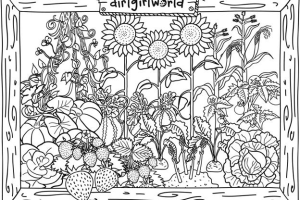 Garden painting Coloring page | Coloring pages to print | Color Printing |