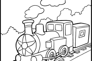 Good image with Train Coloring Pages