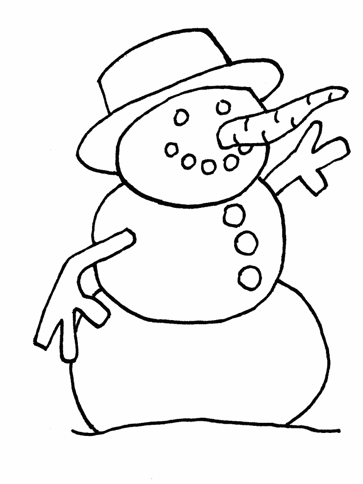  Good Snowman Winter Coloring Pages | coloring pages for kids |