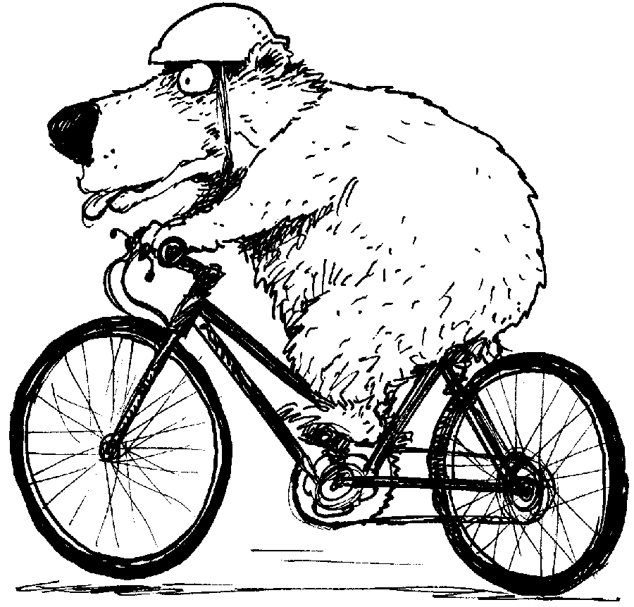  Hot bear on Bike Coloring page | Coloring pages to print | Color Printing |