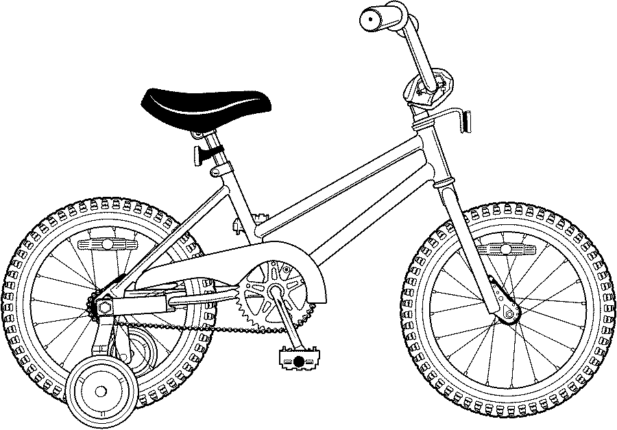  Kid bike drawing Coloring page | Coloring pages to print | Color Printing |