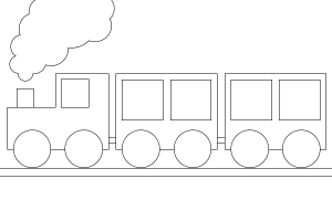 Kids Train Coloring Pages