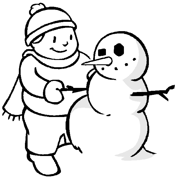 Little Snowman Winter Coloring Pages | coloring pages for kids |