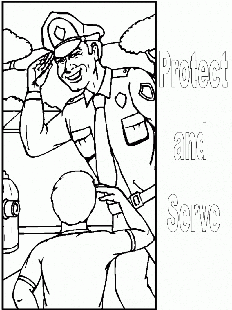Police Coloring Pages| Coloring pages to print | Color Printing | #16
