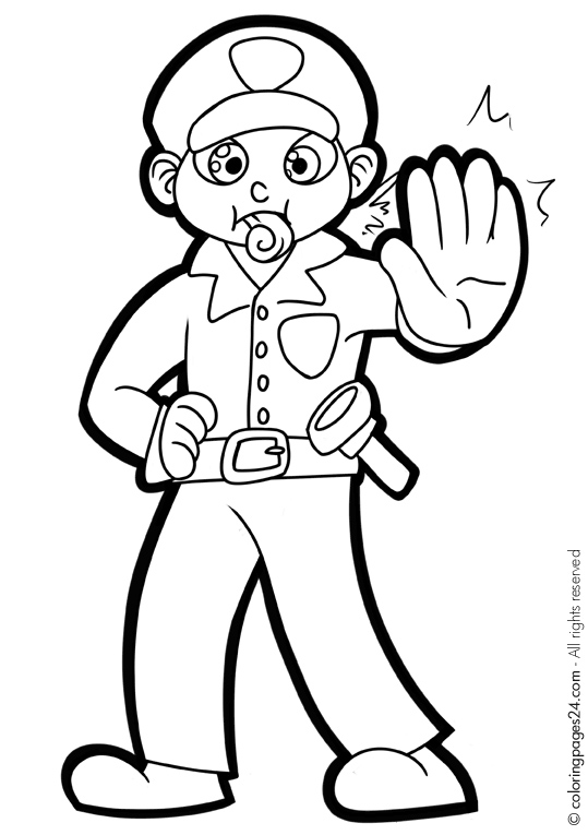  Police Coloring Pages| Coloring pages to print | Color Printing | #19