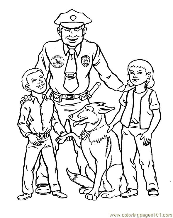 Police Coloring Pages| Coloring pages to print | Color Printing | #4
