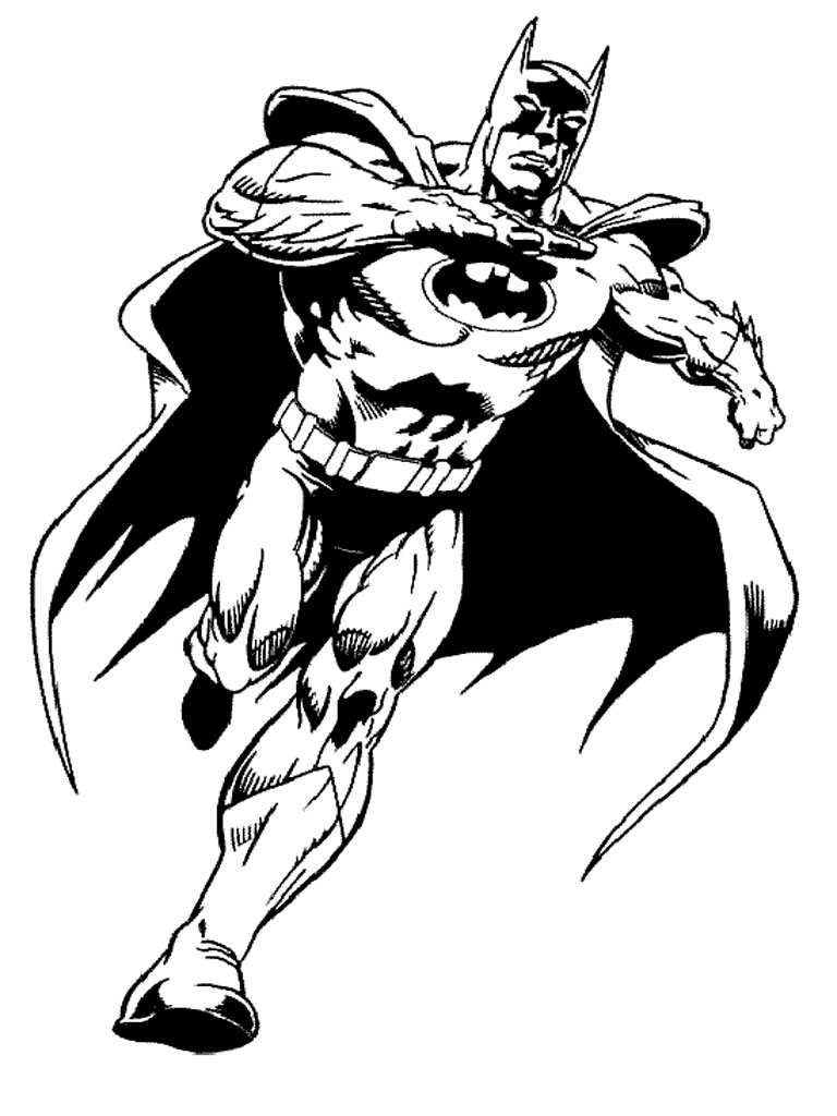  Running Batman Coloring Pages