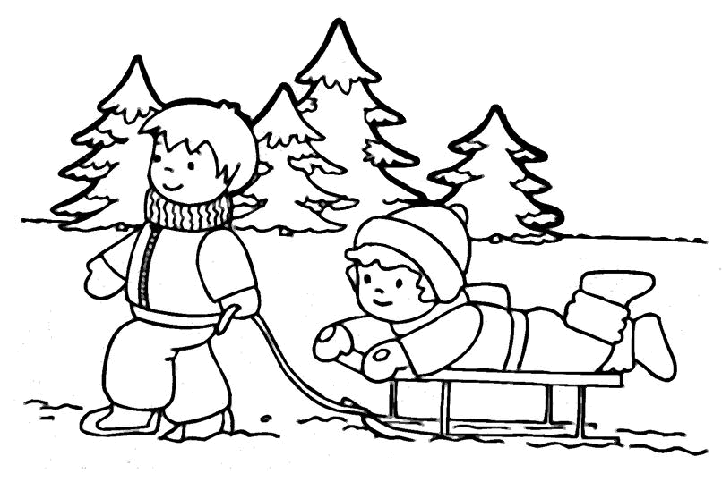 Slip Winter Coloring Pages | coloring pages for kids |