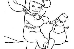 Winter snowball Coloring page | Coloring pages to print | Color Printing |