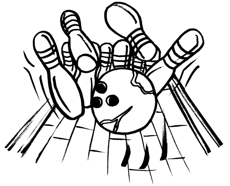  Crazy Bowling coloring pages for kids