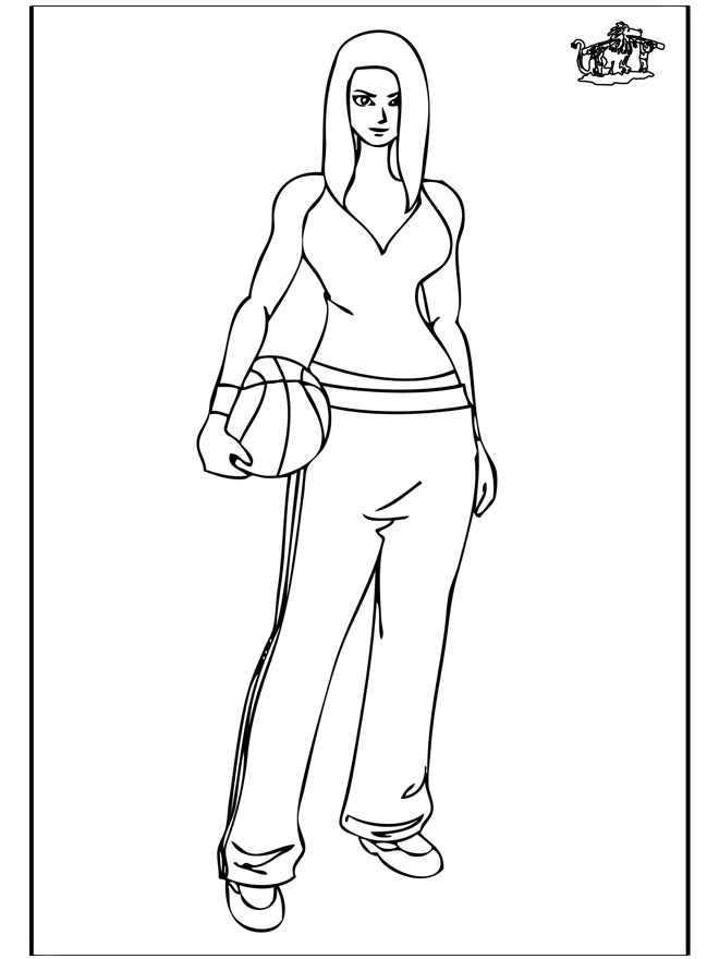  Cute Basket Girl Sports Coloring pages for GIRLS
