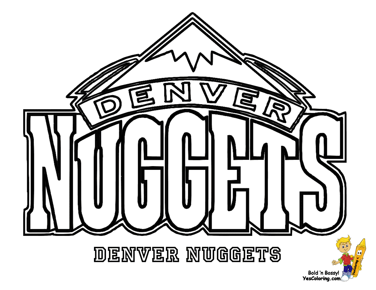Denver Nuggets Basketball Teams Coloring pages