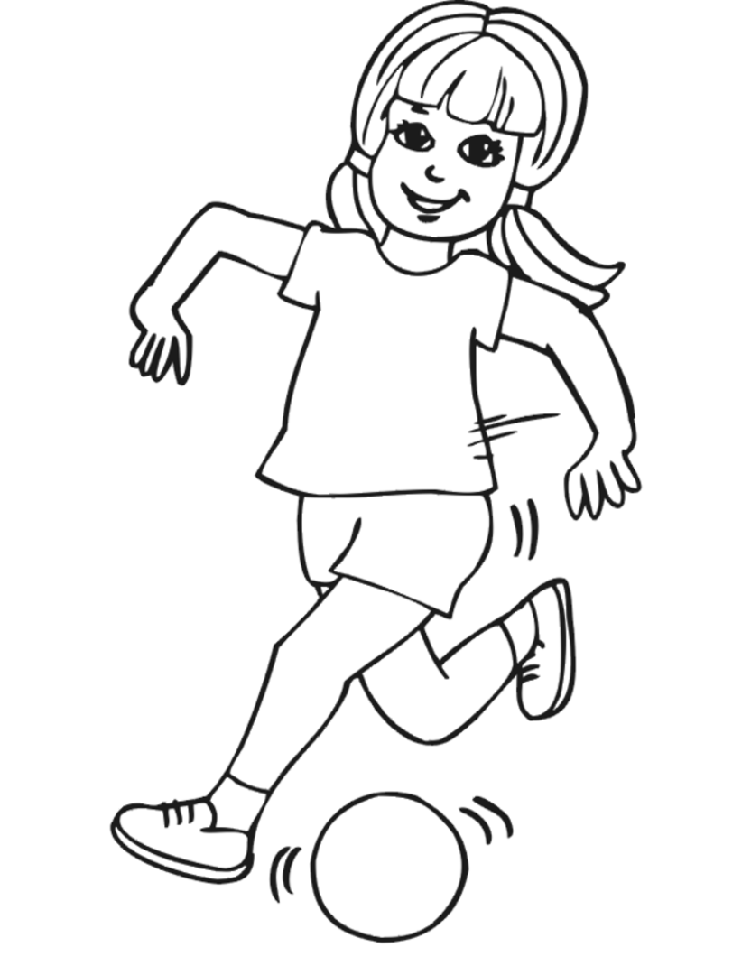 Foot Girl Sports Coloring pages for GIRLS