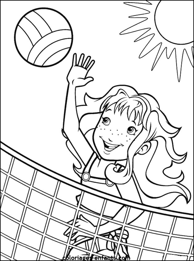  Happy Volleyball Girl Sports Coloring pages for GIRLS