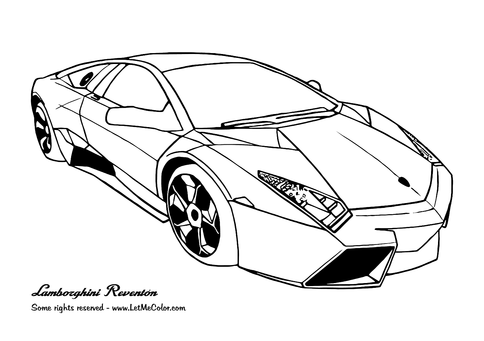 Lamborghini Car Colouring pages