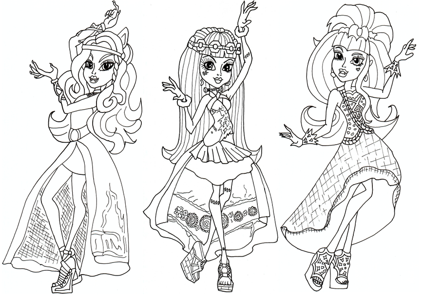  Monster High Coloring Pages | Coloring pages for Girls | Cool coloring page | #17