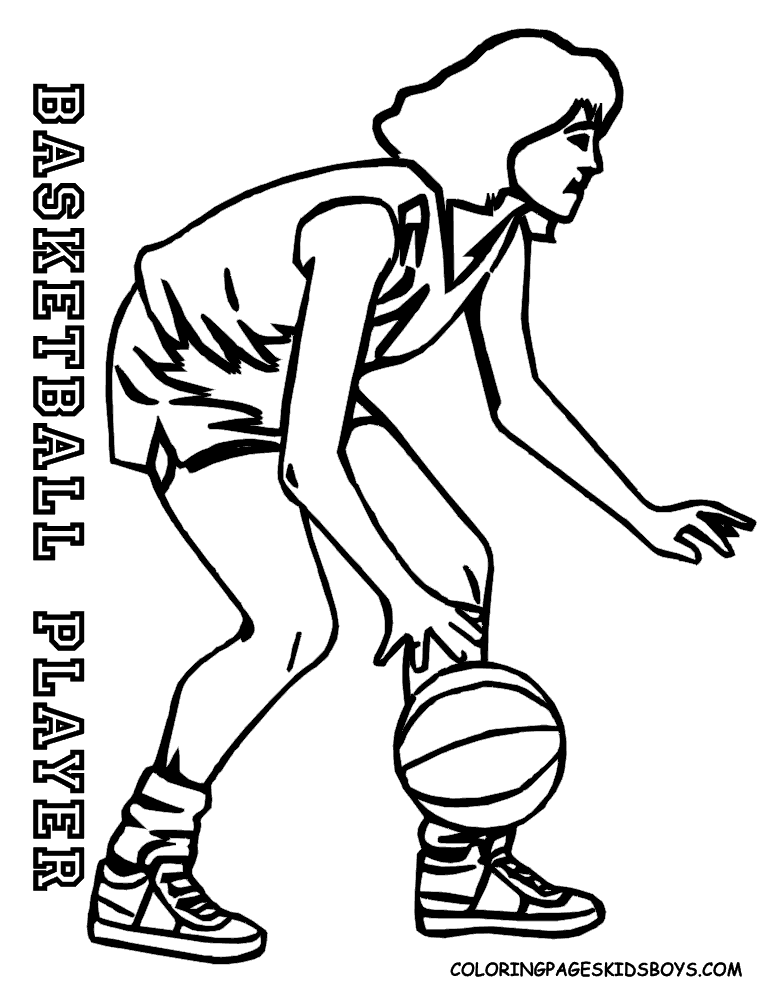 Pro Basket Girl Sports Coloring pages for GIRLS