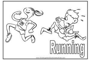 Running Girl Sports Coloring pages for GIRLS