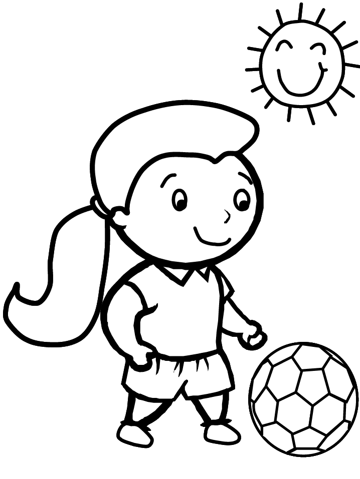 Soccer Sports Coloring pages for GIRLS