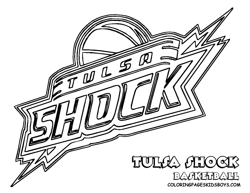 Tulsa Shock Basketball Teams Coloring pages