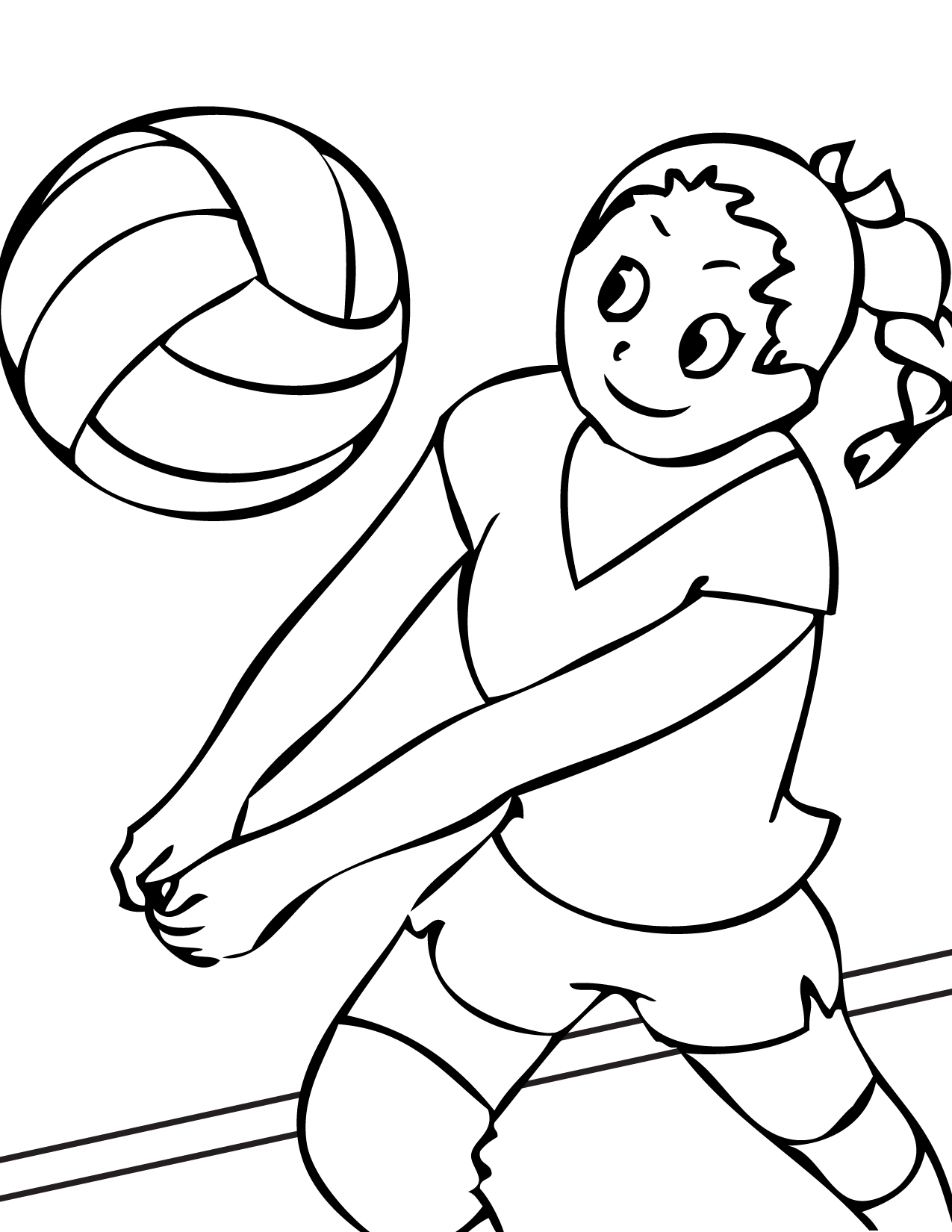  Volleyball Sports Coloring pages for GIRLS