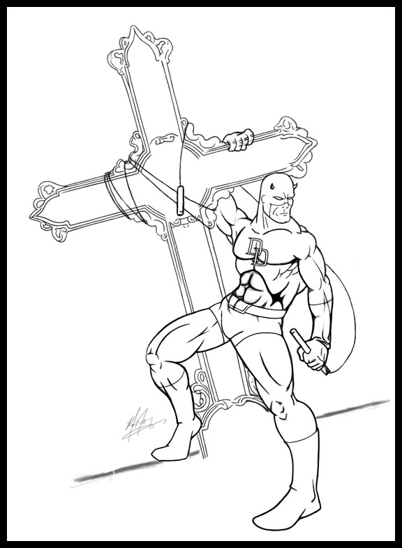  DareDevil The Movie Coloring pages | Marvel Daredevil | Daredevil tv series | Daredevil series | #8