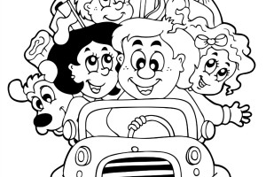 Friends vacation Printable coloring pages for kids