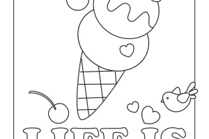 Ice Cream Coloring pages |  Coloring pages for Kids |è‘—è‰²é  | pÃ¡ginas para colorear | #7
