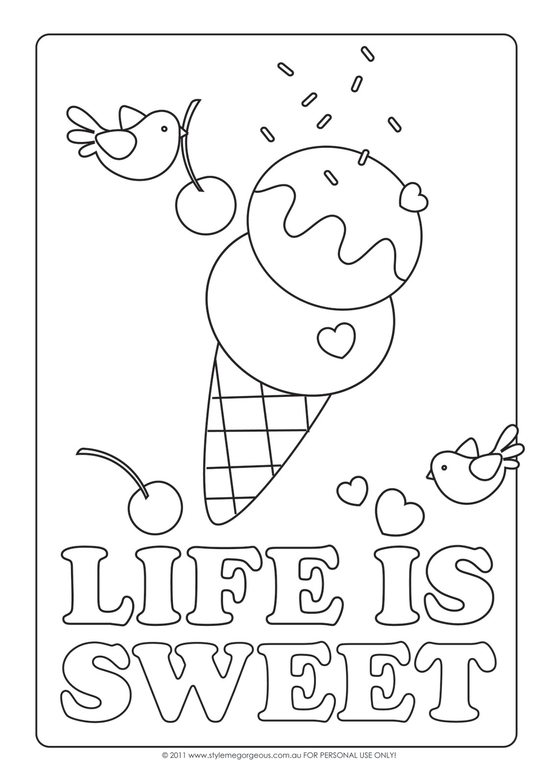  Ice Cream Coloring pages |  Coloring pages for Kids |è‘—è‰²é  | pÃ¡ginas para colorear | #7