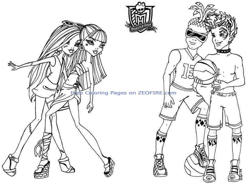  Monster High Boys Coloring Pages |  Coloring pages for Kids | è‘—è‰²é  | pÃ¡ginas para colorear | #8