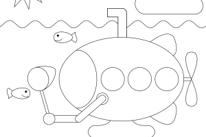 Submarine Coloring pages | kids coloring pages | Coloring pages for kids | #1