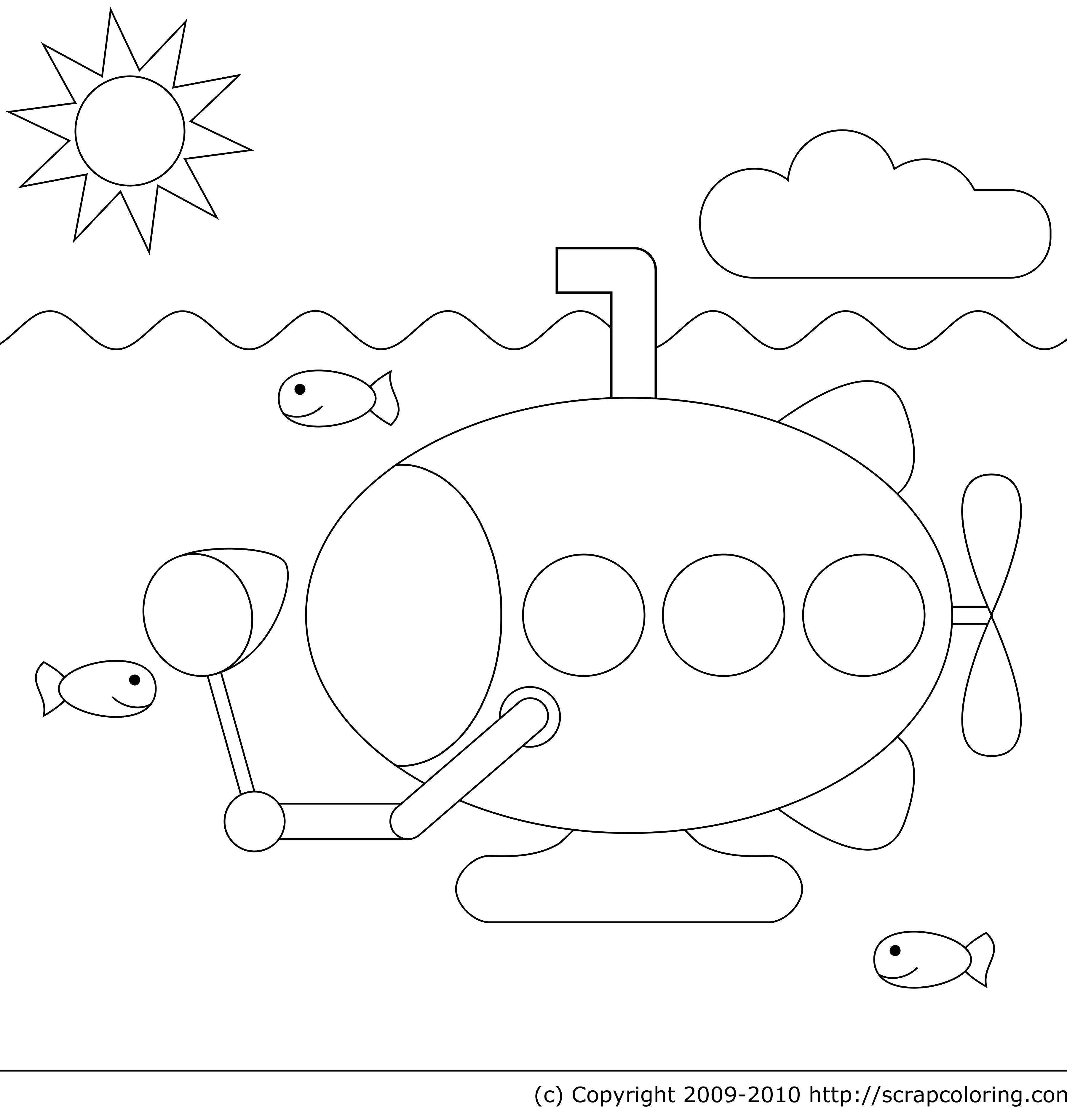  Submarine Coloring pages | kids coloring pages | Coloring pages for kids | #1