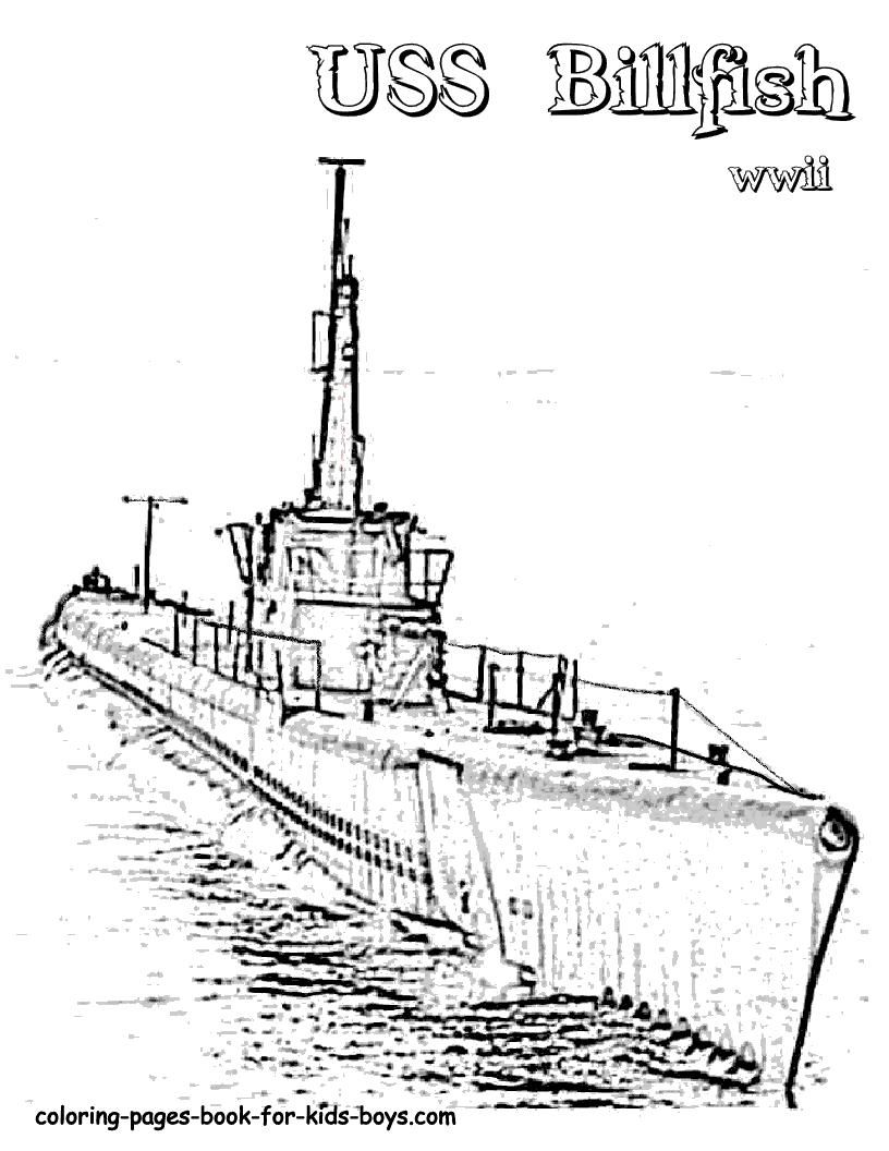 Submarine Coloring pages | kids coloring pages | Coloring pages for kids | #17
