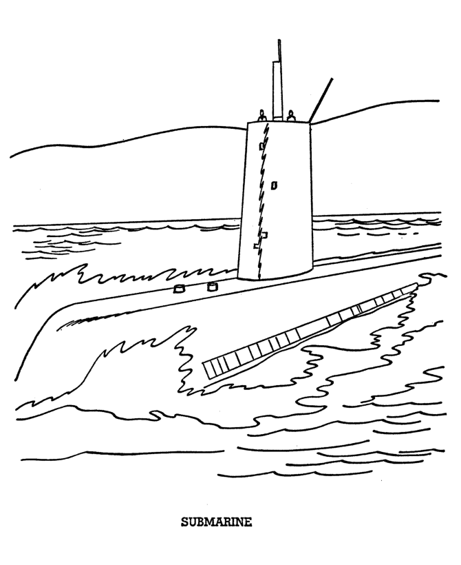 Submarine Coloring pages | kids coloring pages | Coloring pages for kids | #19