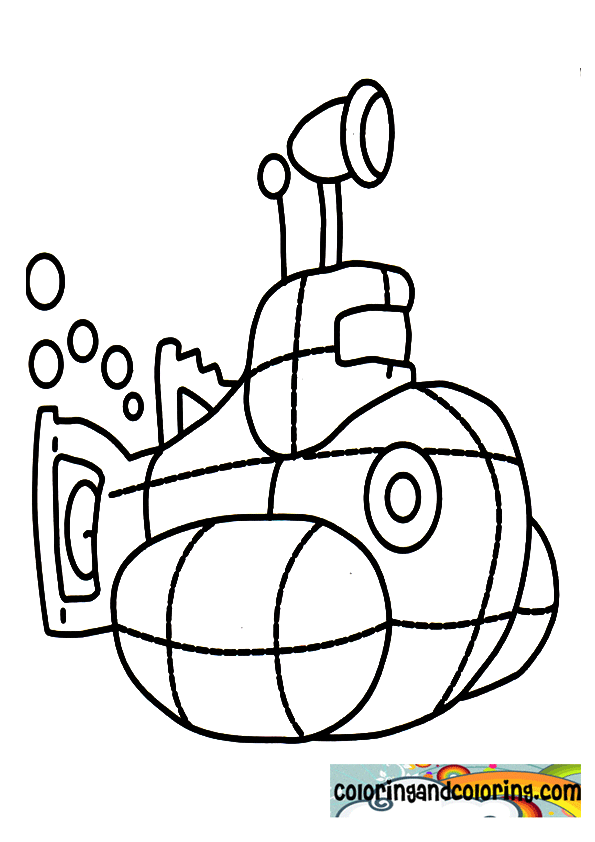 Submarine Coloring pages | kids coloring pages | Coloring pages for kids | #23