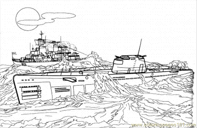 Submarine Coloring pages | kids coloring pages | Coloring pages for kids | #38