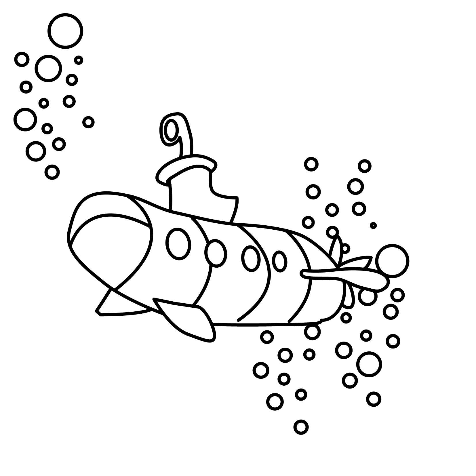 Submarine Coloring pages | kids coloring pages | Coloring pages for kids | #5