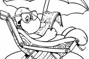 Turtle vacation Printable coloring pages for kids