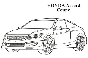 Honda Accord Coupe CARS Coloring Pages | Kids Coloring pages